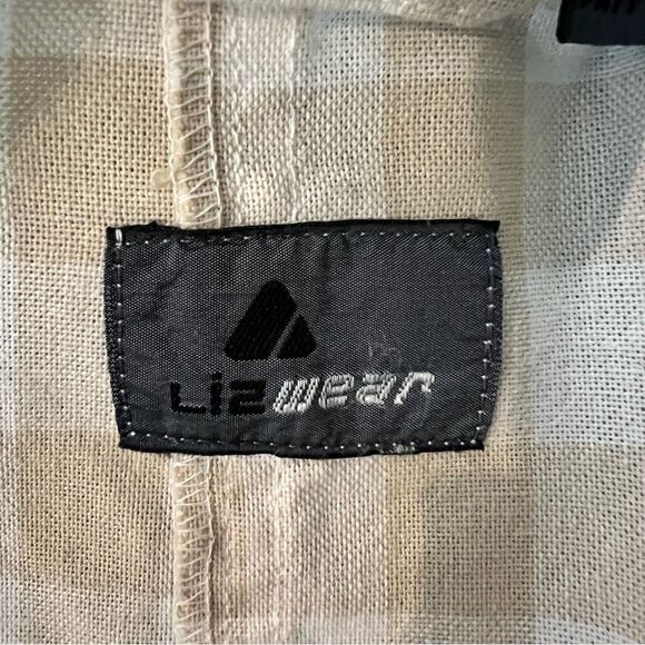 Vintage Oversized White & Tan check Blazer by Liz Wear size Small - Picture 6 of 8